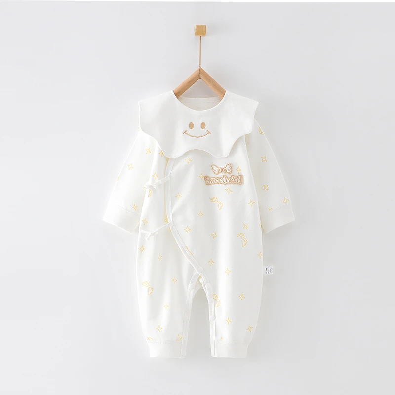 （新生儿）天使baby 四季单层蝴蝶衣纯棉初生婴儿外出服