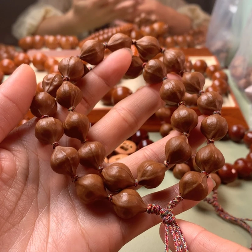 【闪购商品】橄榄核手串涛**）1.3小红核
