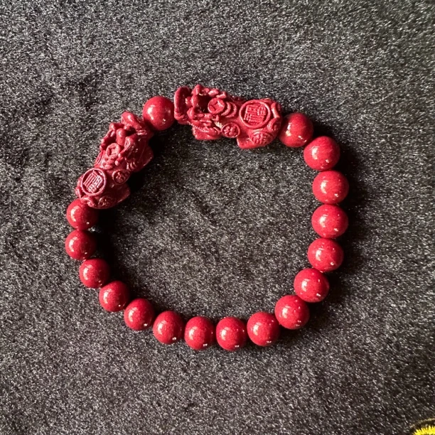 含辰砂工艺品保真高含量紫金砂双貔貅男女同款