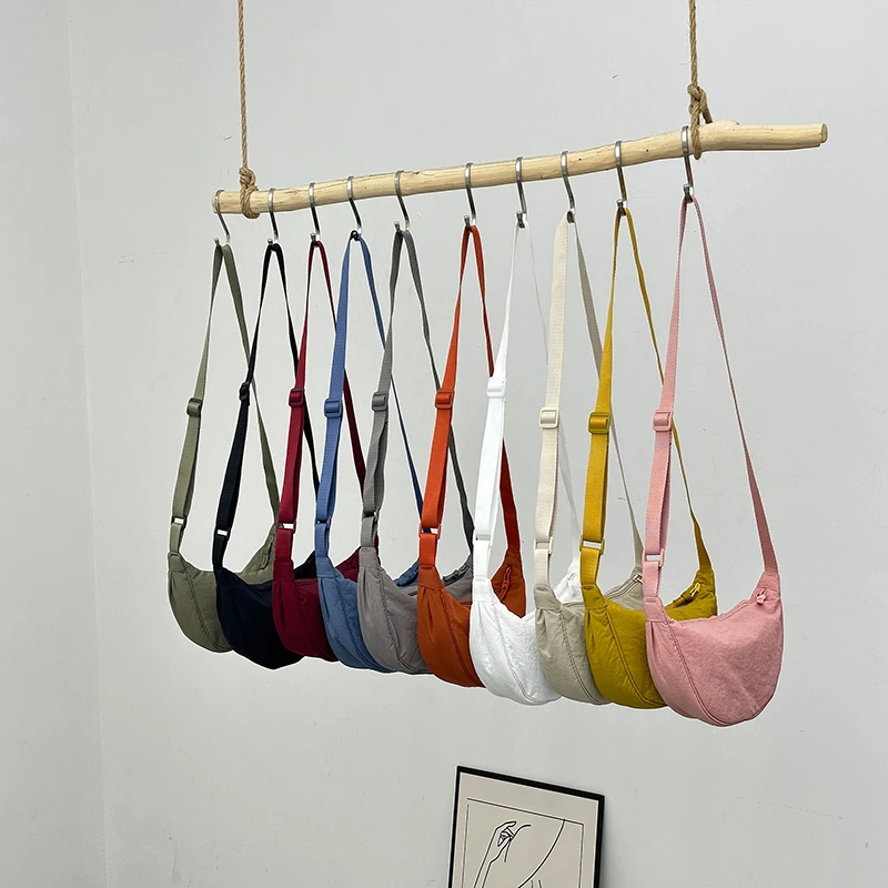 鳄重2024马卡龙饺子包轻便时髦单肩斜挎颜色