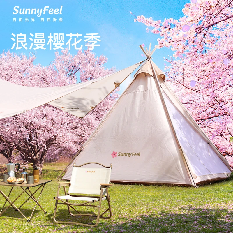 sunnyfeel/山扉樱花季帐篷天幕防水公园组合烧烤设计环保折叠