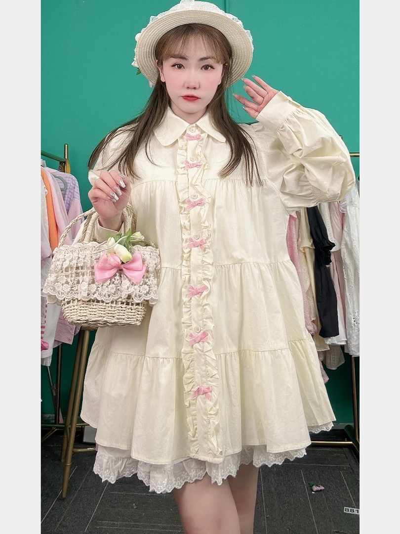 【156-220】春夏新款重工上衣 名媛风小众设计甜美减龄气质连衣裙女