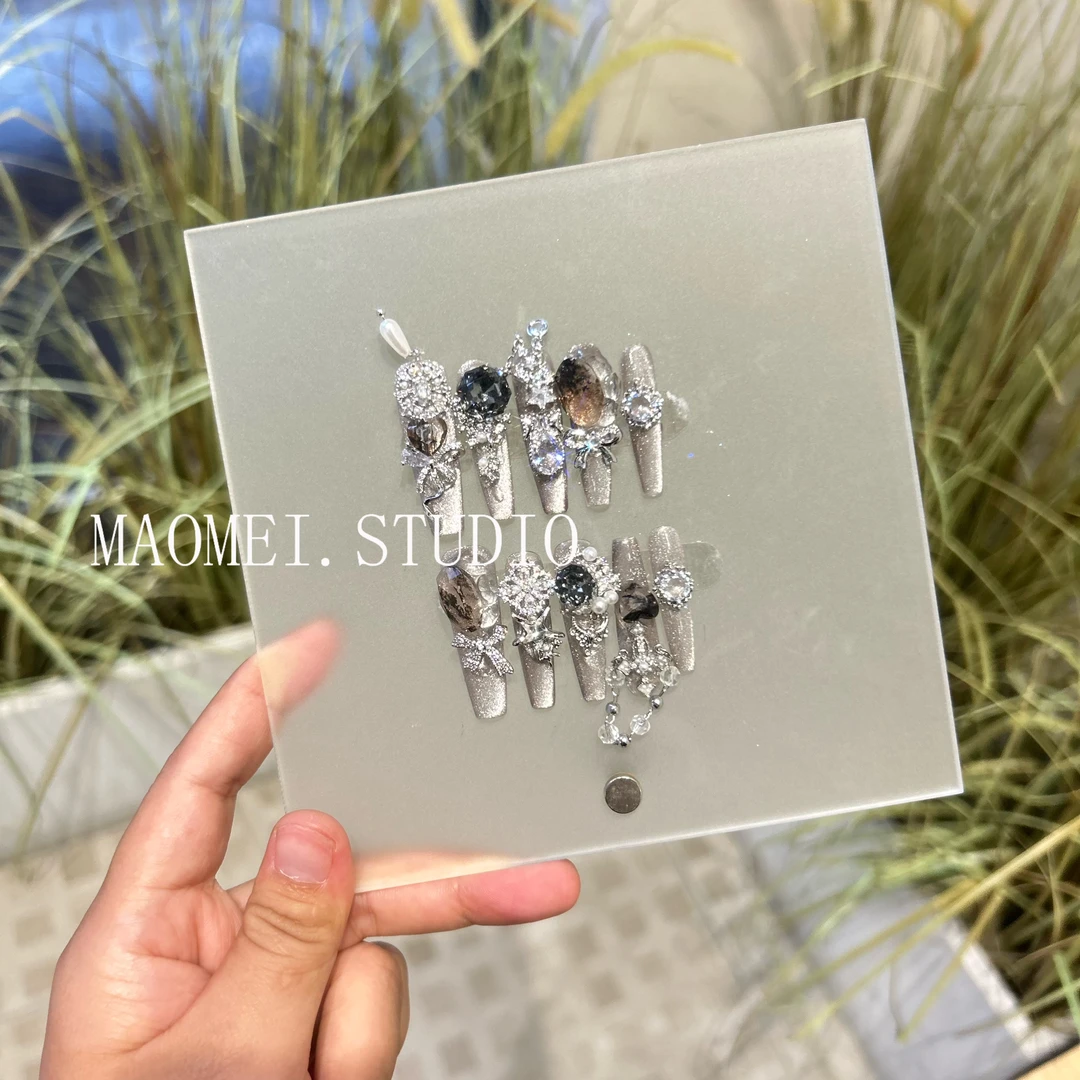 【乌鸦说情话】猫妹设计穿戴甲 设计师款秋季暗黑系手工穿戴甲