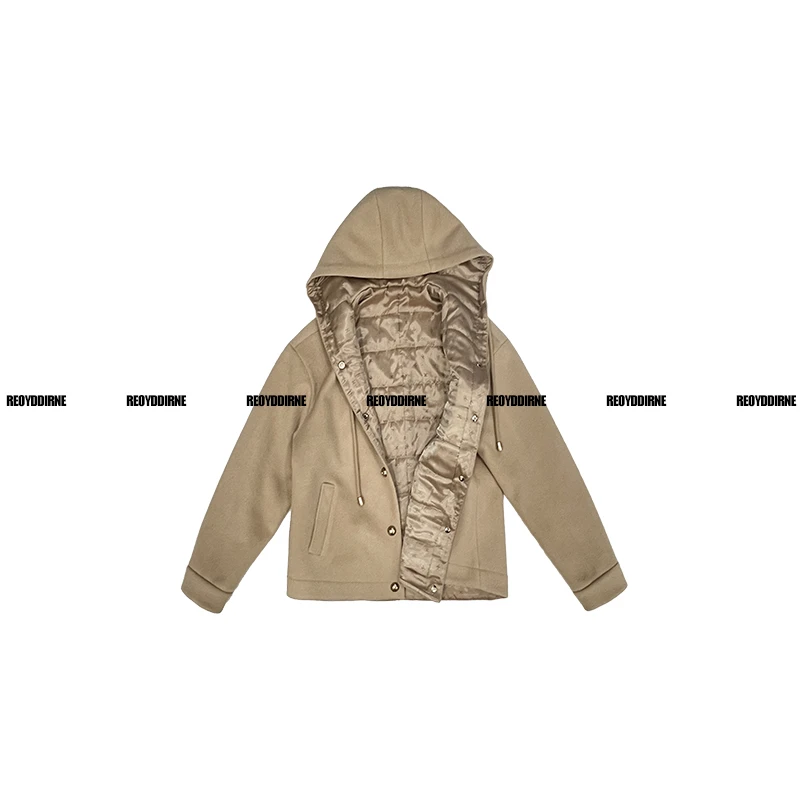 甜甜 -【Reoyddirne】24休闲连帽潮流设计师秋冬季棉服外套116381
