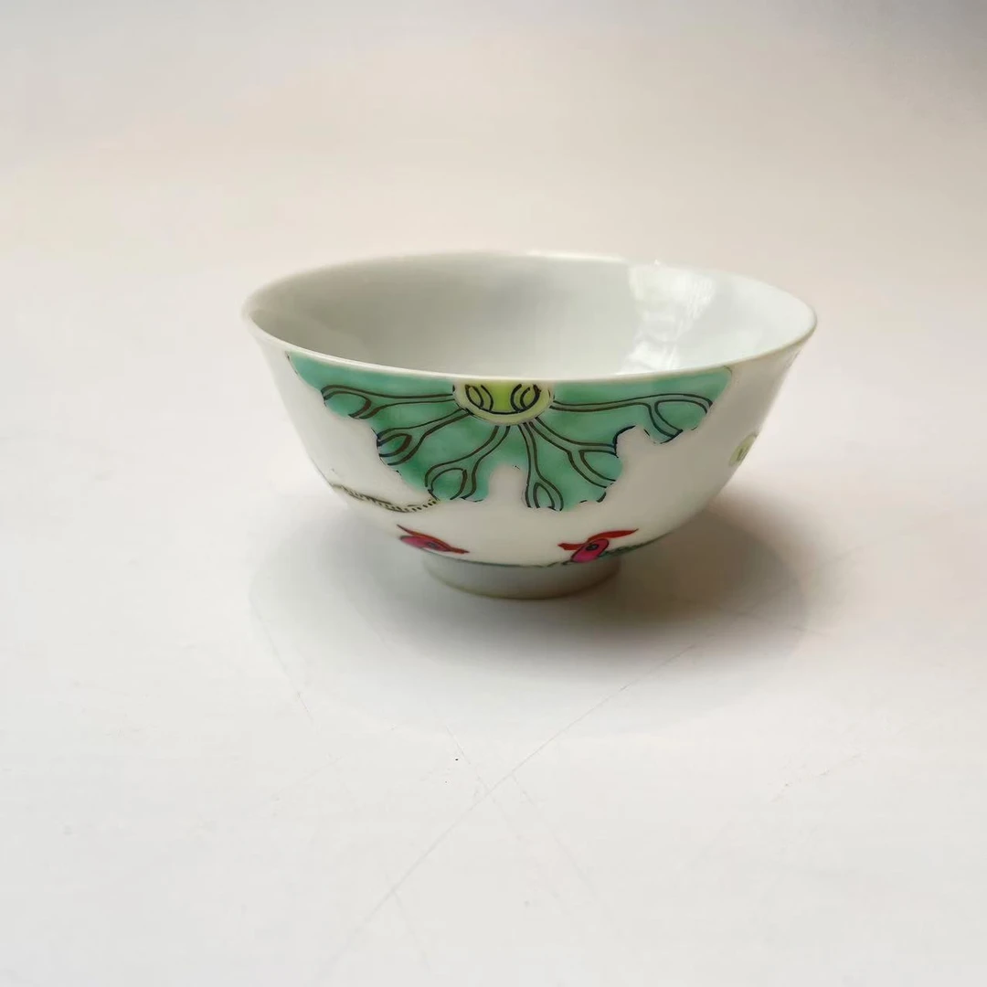 粉彩鸳鸯荷花杯BY16X1209