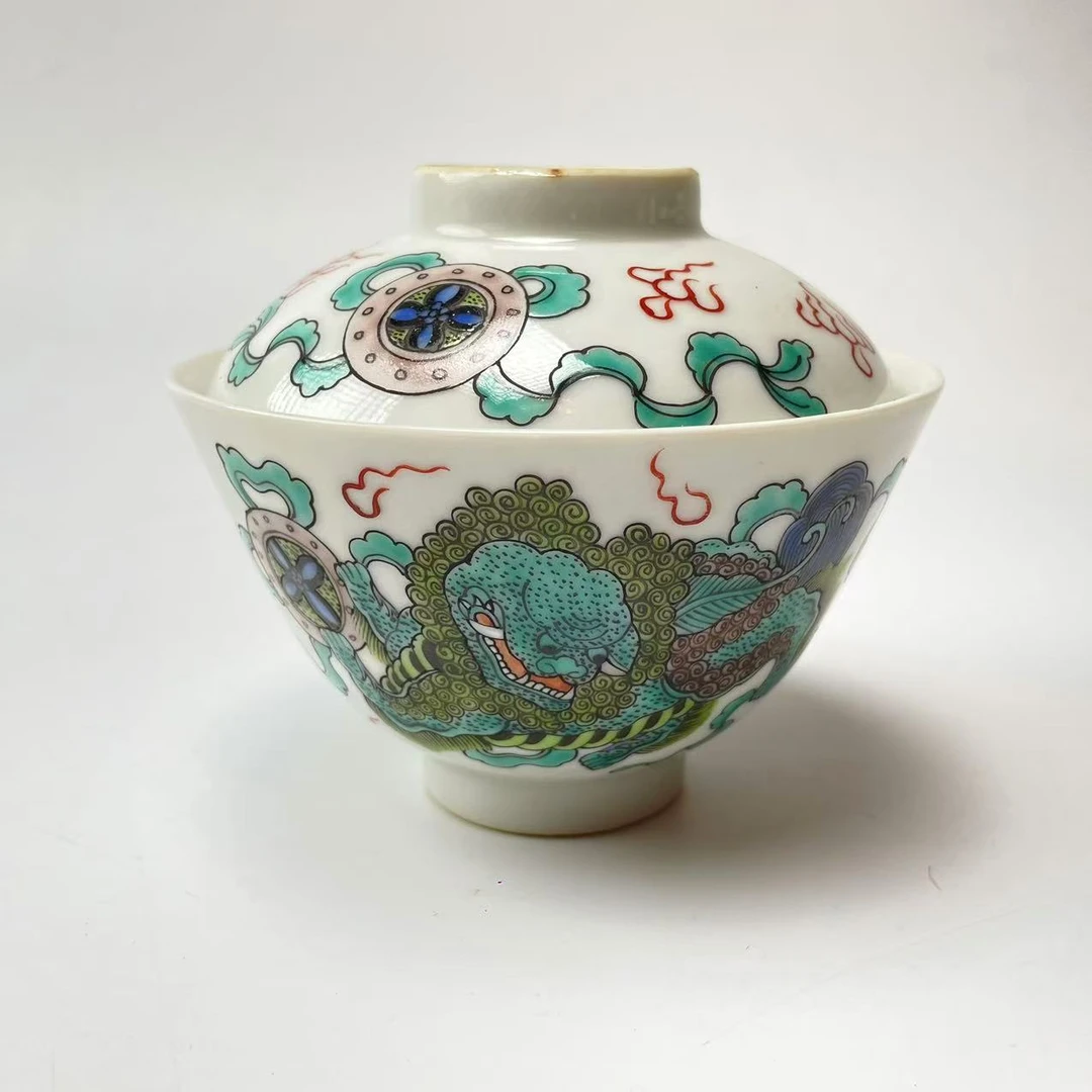 狮子戏绣球盖碗BY16X1126