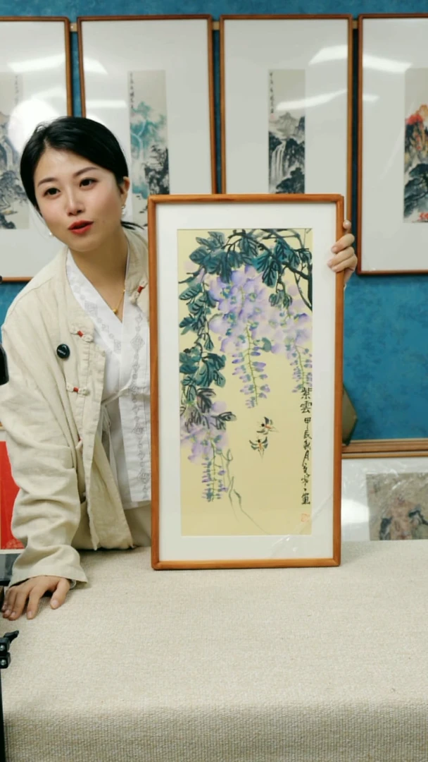 【闪购商品】绘画33*66夏寒老师花鸟