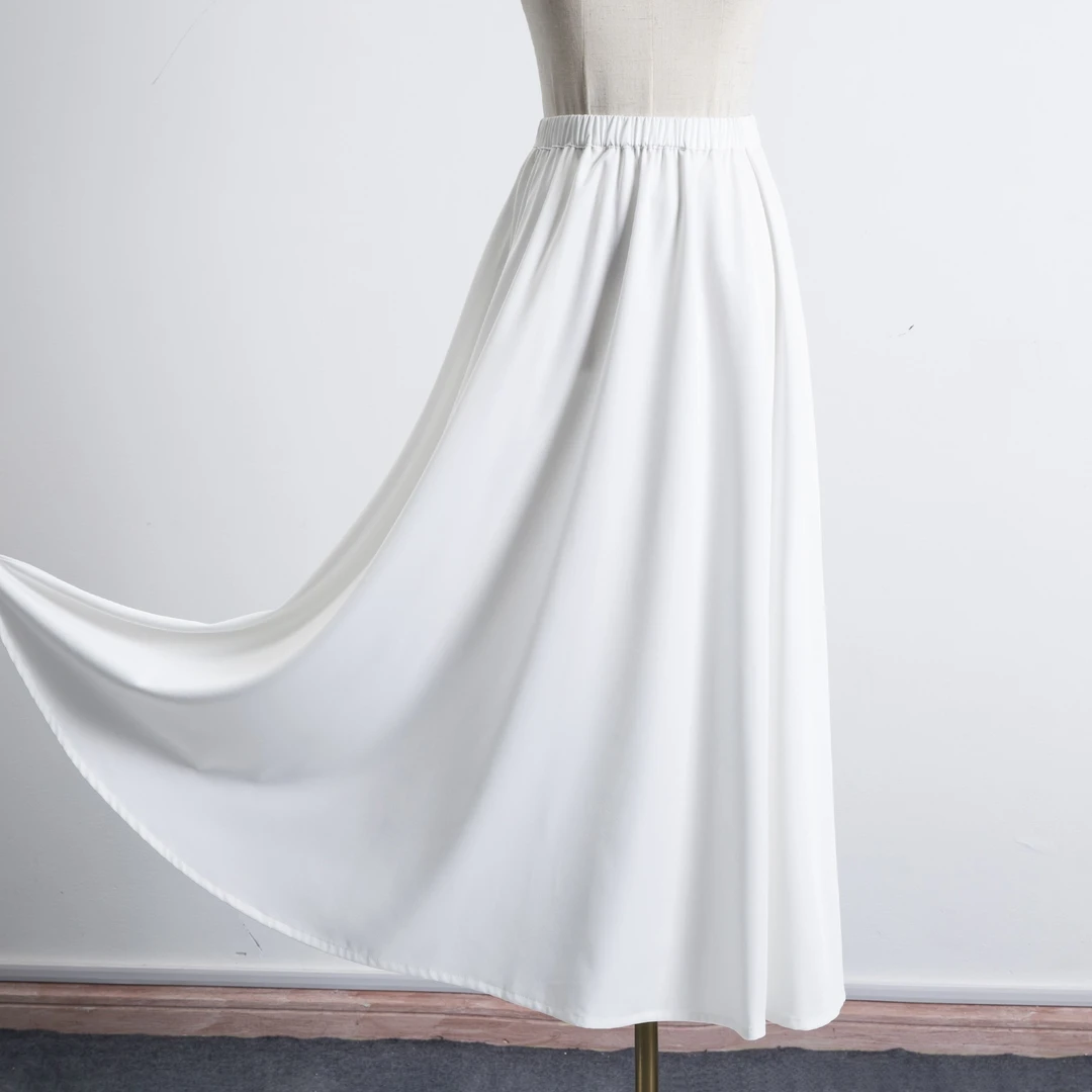 无贰集百搭防走光衬裙白色三米摆简单内搭橡筋腰头现货汉服女四季