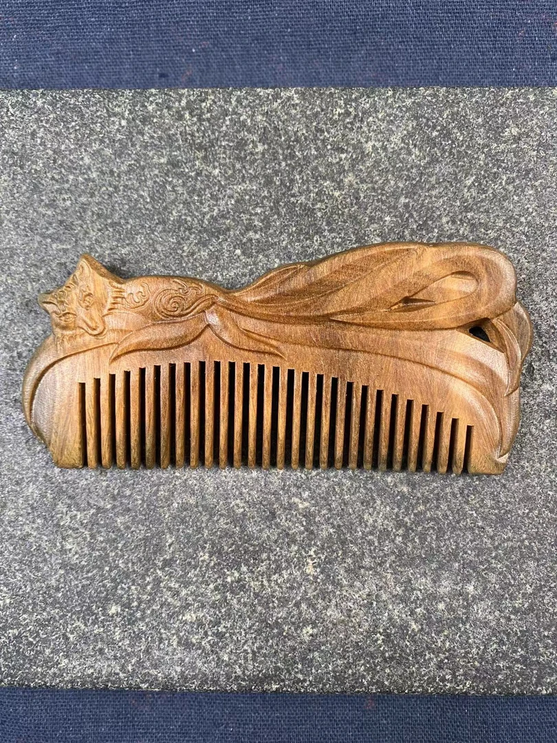 果香阿根廷绿檀九尾狐梳子文玩好物（明善檀）