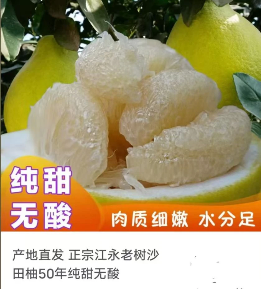 【正宗50年江永香柚 2斤大果】沙田柚纯甜无酸20斤包邮