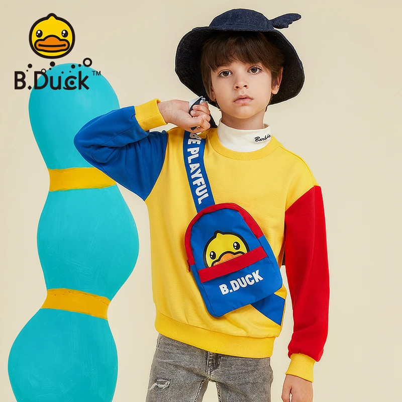 B.Duck小黄鸭童装儿童秋季长袖圆领时尚卫衣童装男女童 BF3208929