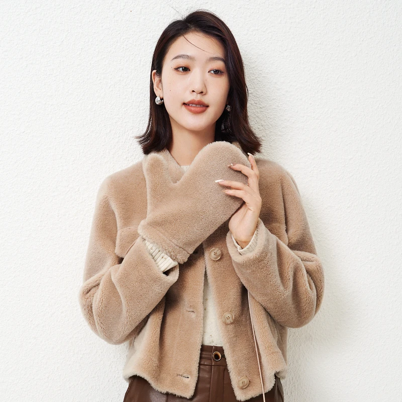 【小费班长专享】珂思（商场同款）秋冬纯色羊毛外套