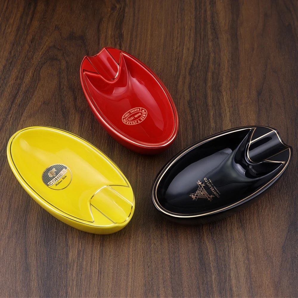 新高颜值雪茄烟灰缸创意个性时尚陶瓷户外旅行便携式家用雪茄烟缸