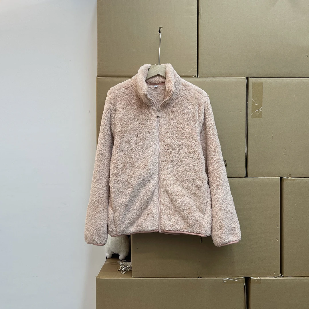 岛国单！！柜子 2024立领长绒摇粒绒珊瑚绒拉链毛毛外套