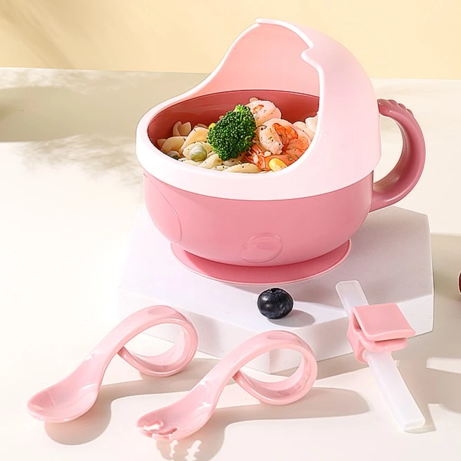 pp儿童辅食碗吸盘婴幼儿防洒可拆卸学吃饭碗宝宝专用防摔训练餐