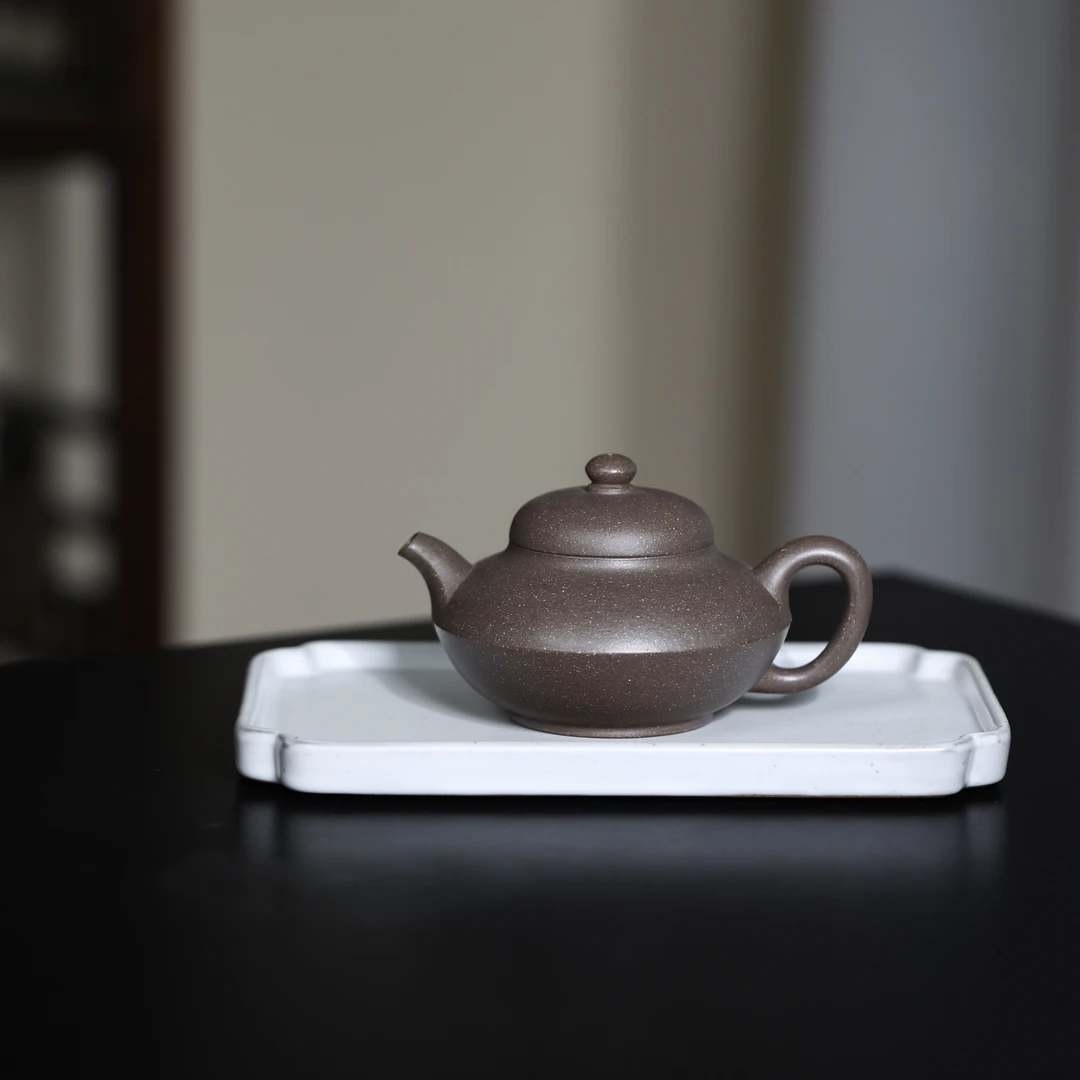 《合欢壶》原矿青灰段 150cc 精工半手紫砂壶