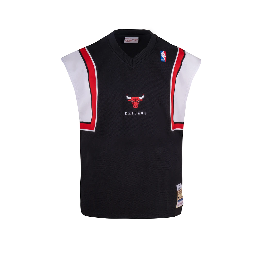 Mitchell&Ness公牛AU球员投篮服网眼运动篮球服背心球衣