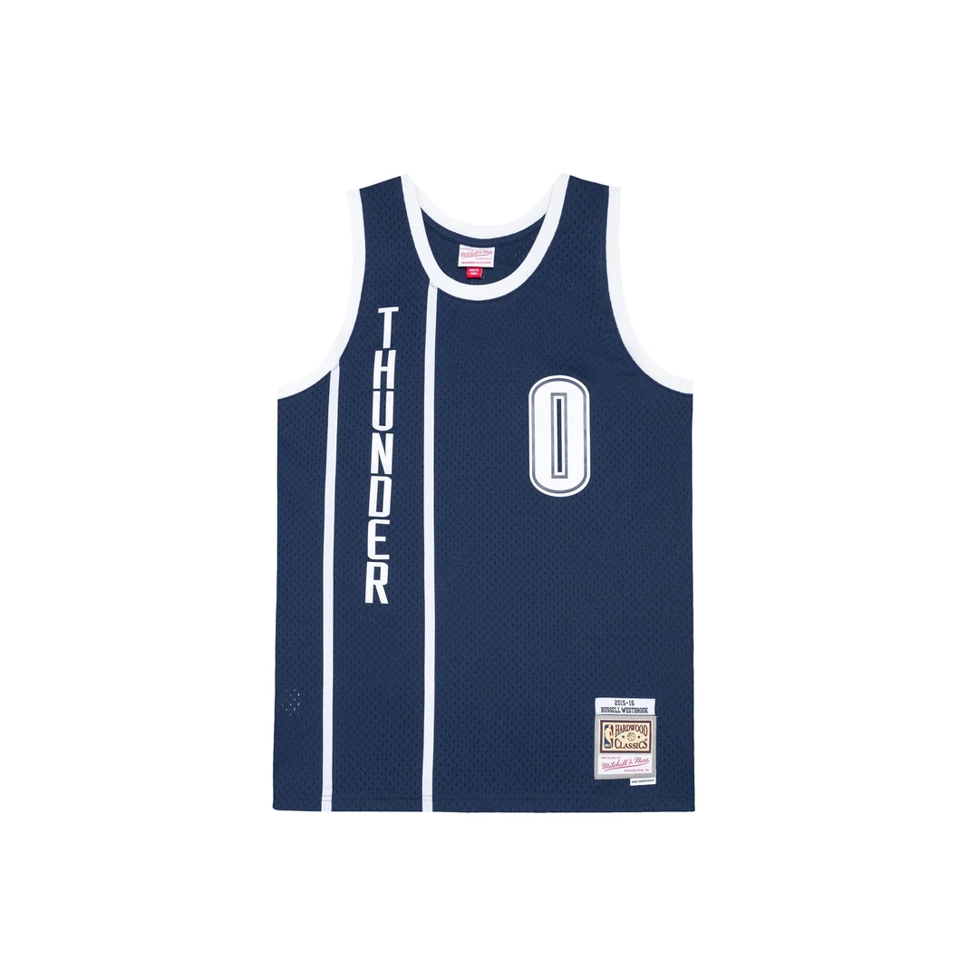 Mitchell&Ness威斯布鲁克15-16年雷霆队SW复古球衣网眼篮球服背心