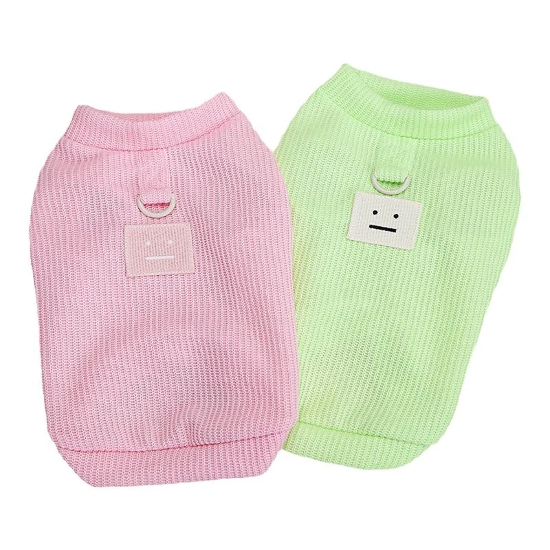 可爱狗狗衣服博美薄款卫衣比熊泰迪幼犬奶狗春秋带牵引扣套头春装