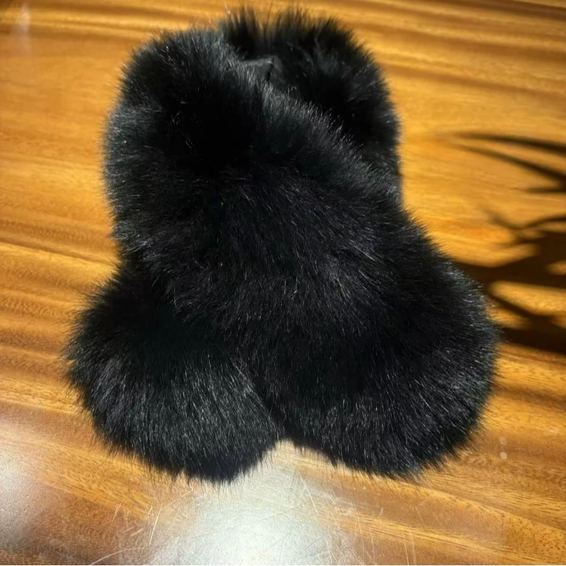 狐狸毛围巾 百搭女士秋冬毛绒围巾