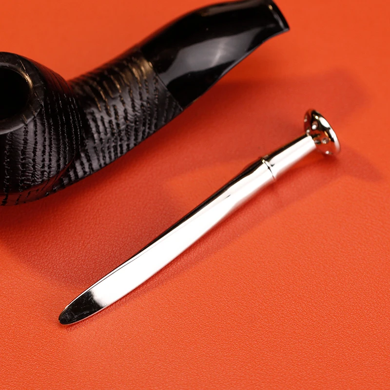 烟斗客专用纯钢金属压棒竹节样式防熄火用自身重量可以调节阻力