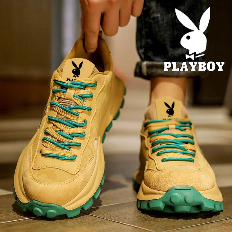 花花公子网红男鞋秋春2025新款运动复古高级感时尚鞋子男老爹潮鞋