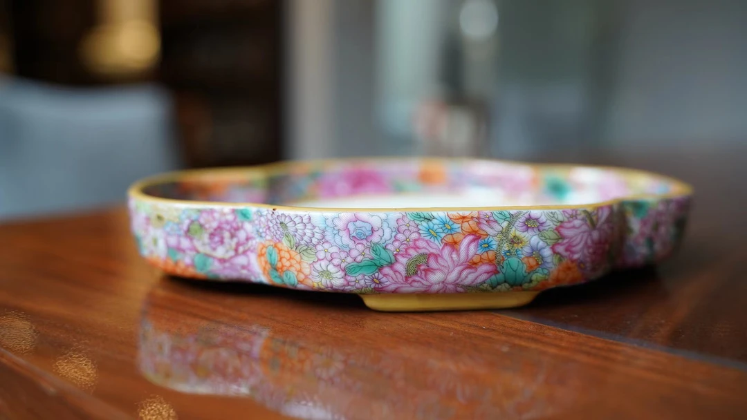 景德镇纯手绘细工万花矾红壶承