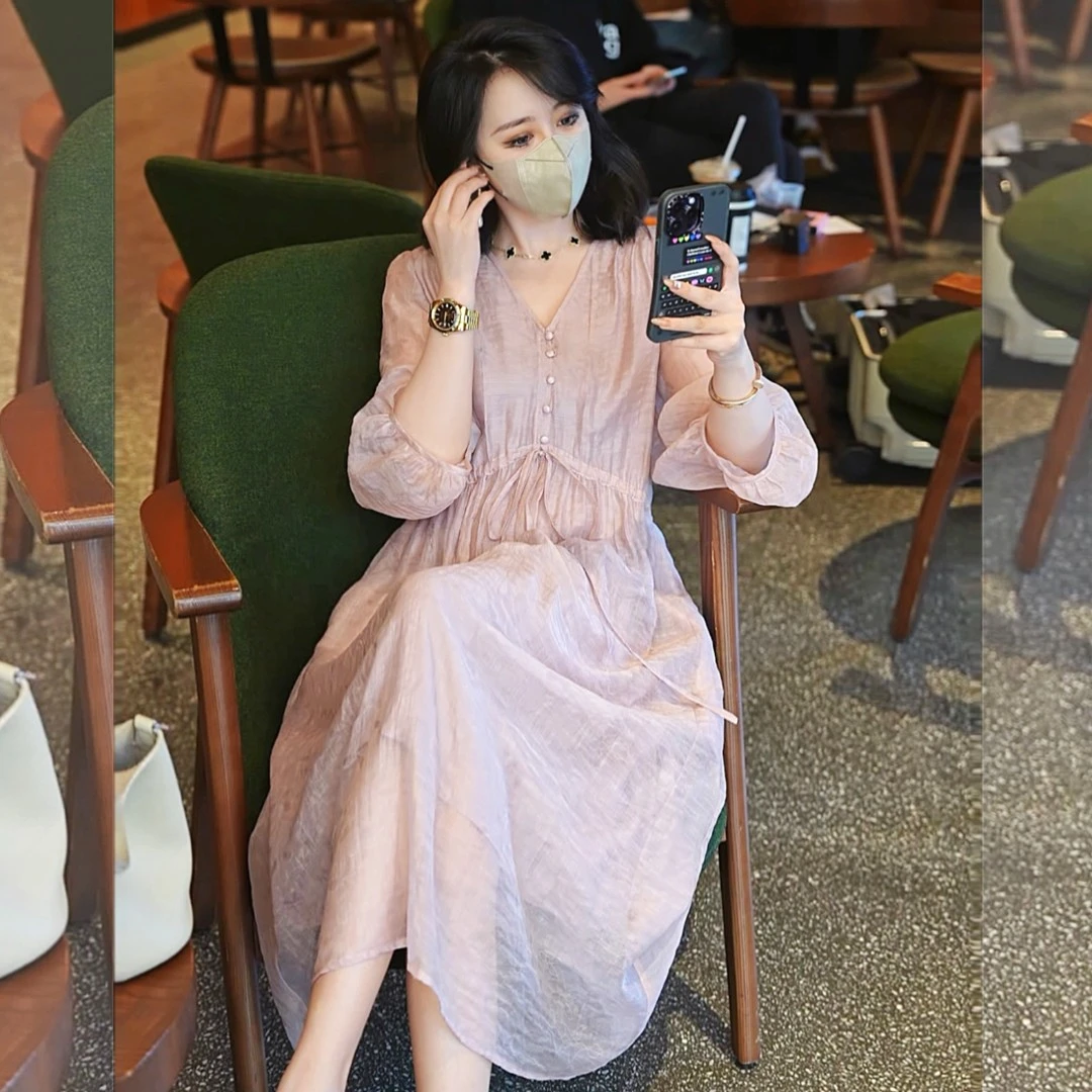 【Linda姐高端线】夏季爆款茶歇法式气质女士高档连衣裙LS3LJS116