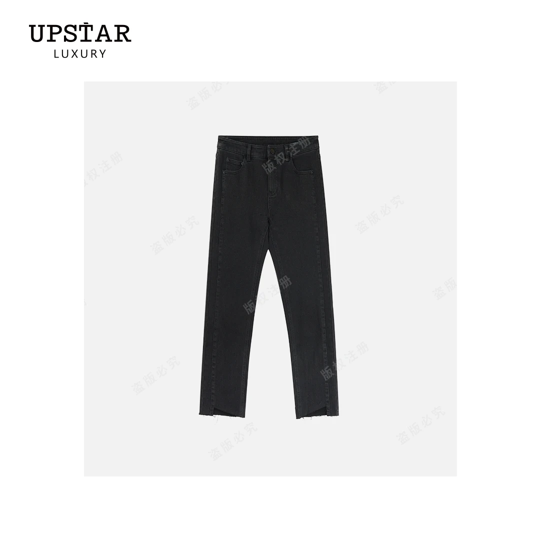 【linda姐高端线】简约时尚气质修身直筒牛仔裤长裤子女AF3KNZ109