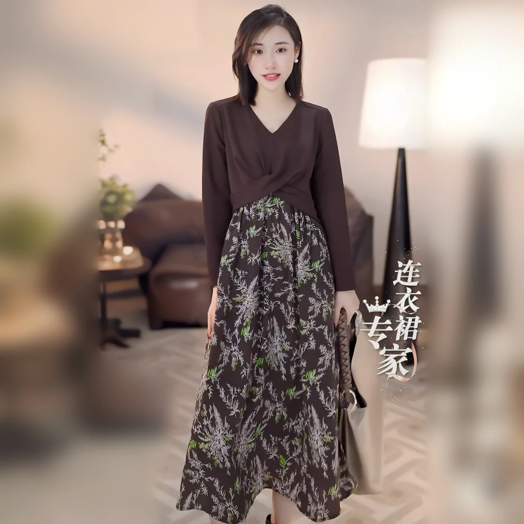 【Linda姐高端线】秋季新款高档贵气轻奢修身连衣裙AF4LYH0566