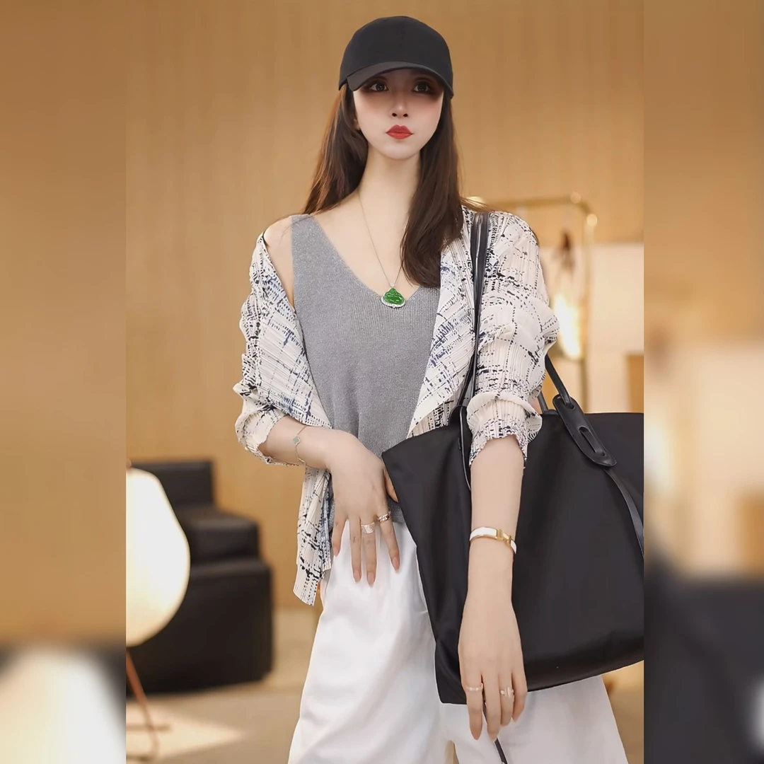 【Linda姐高端线】夏季新款银丝简约显瘦内搭打底背心AA4SDD520