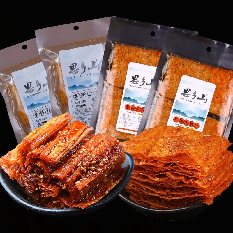 思乡山大辣片豆皮辣条组合怀旧小零食小卖铺8090童年回忆麻辣小吃
