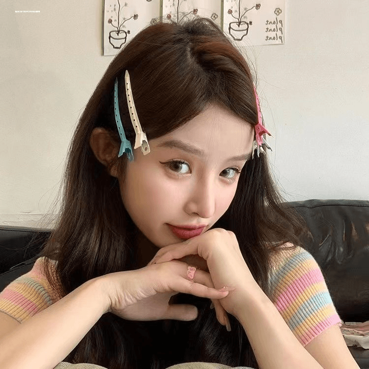 气质少女小众糖果无痕定型夹ins精致甜妹刘海化妆发夹百搭质感