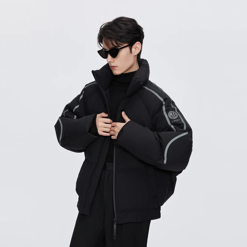 波司登2024冬季新款男短款巴黎线羽绒服时尚户外休闲B40143760