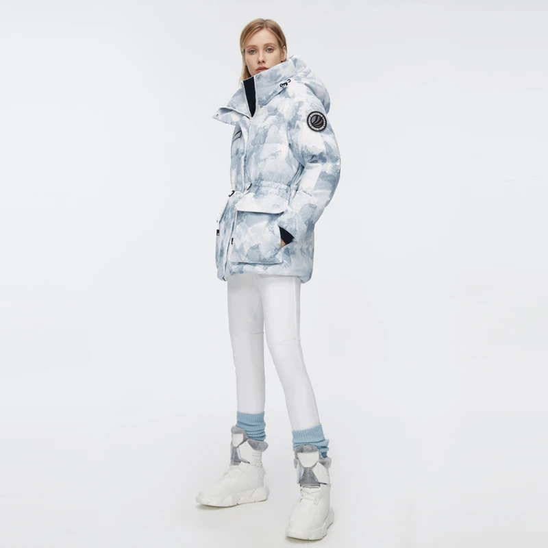 波司登极寒系列鹅绒羽绒服时尚冬季保暖连帽外套中长款长款羽绒服