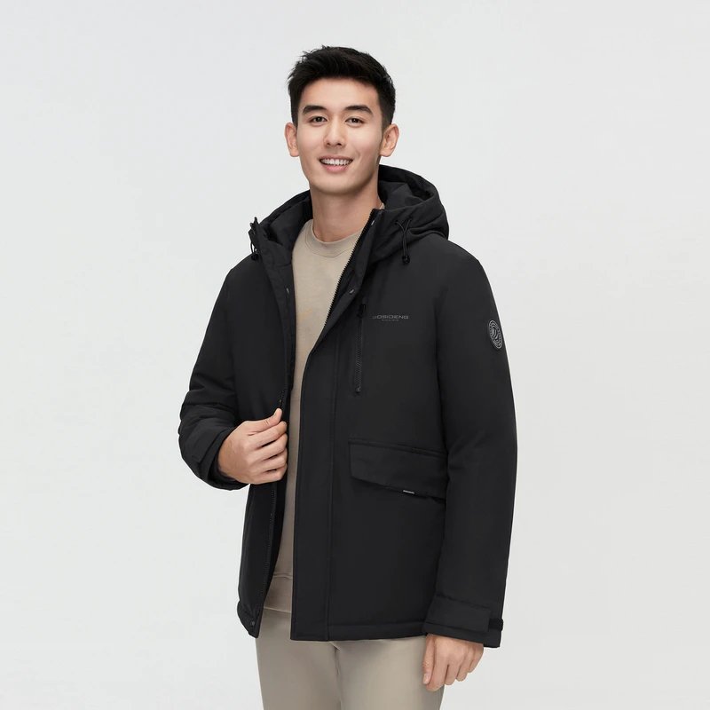 波司登2023年冬季经典时尚休闲男士连帽时尚保暖羽绒服B30145111