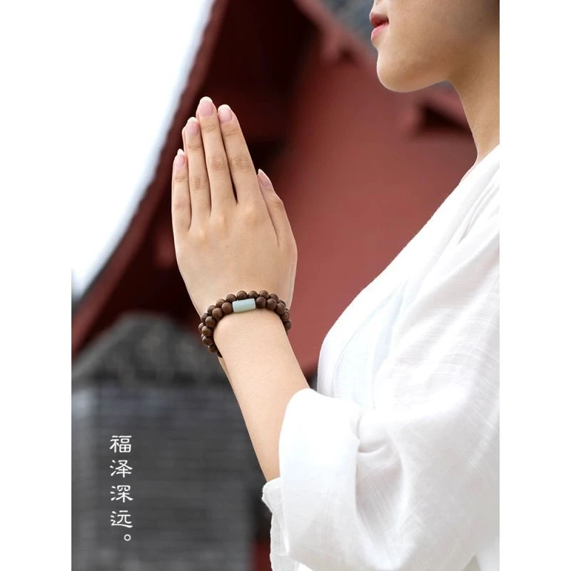 原创设计越南黄花梨木珠手串古风简约檀香木质男女多圈