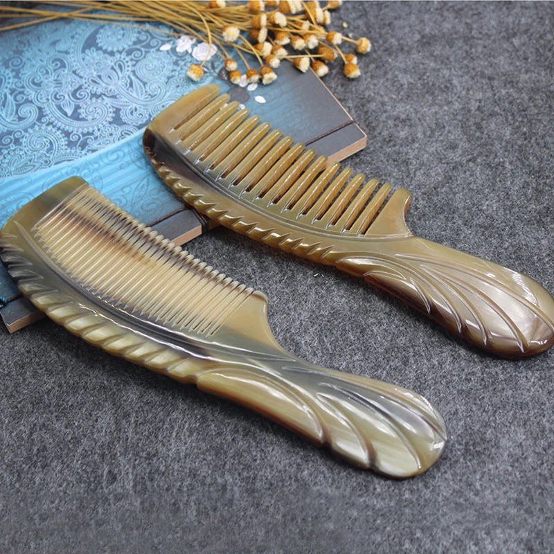 天然正宗梳子正品纯牛角防静电掉发按摩长发头梳木梳家用刻字礼物