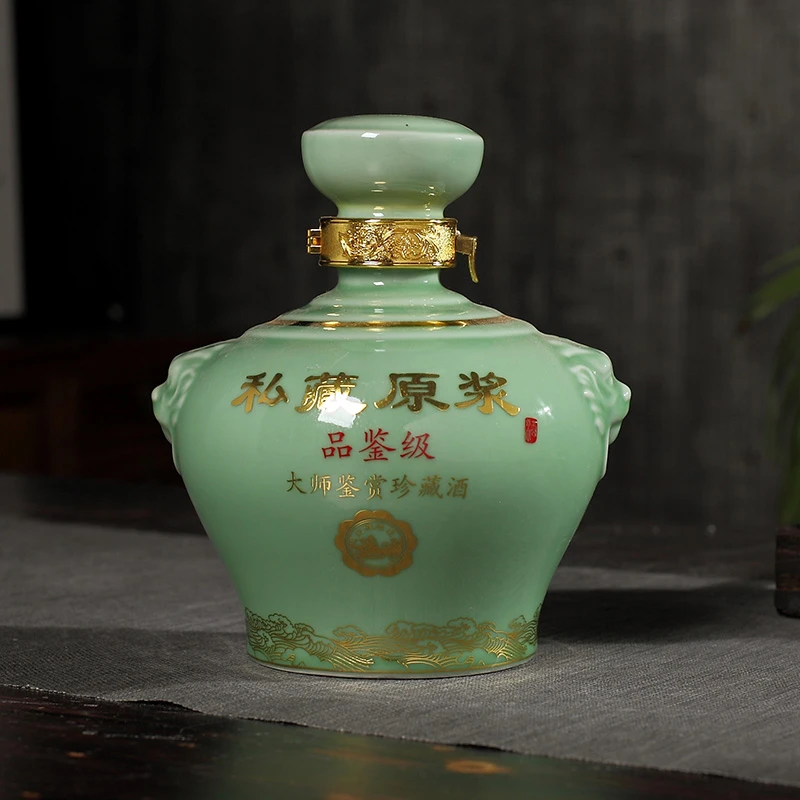 卡卡目景德镇陶瓷空酒瓶密封3斤5斤10斤家用存酒缸酒罐泡酒坛子