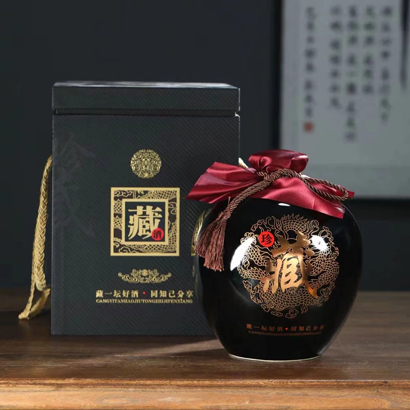 景德镇陶瓷空酒瓶5斤10斤酒坛带盖密封酒罐1斤2斤3斤长期存酒容器