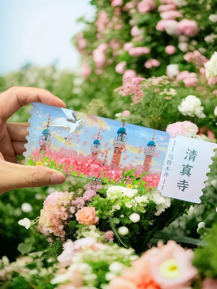 （直播拆）精美设计潮玩流沙摆件创意城市旅游景点可DIY冰箱贴