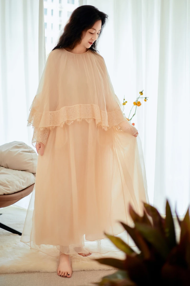 乌兰吉雅原创设计 春荷满堂长裙