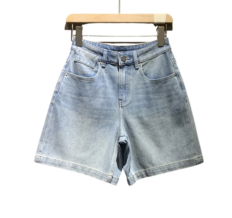清仓！进口土耳其面料牛仔浅蓝四分A版ins短裤薄款夏季夏日必备！