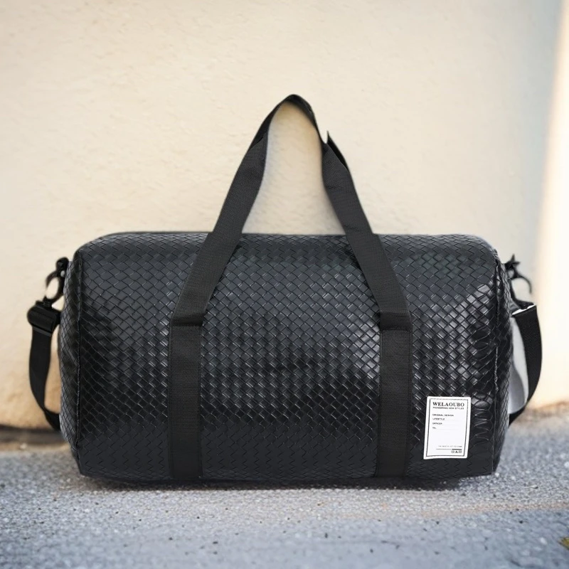 【宠粉福利】编织旅行包健身背包行李袋男款手提大容量短途运动30