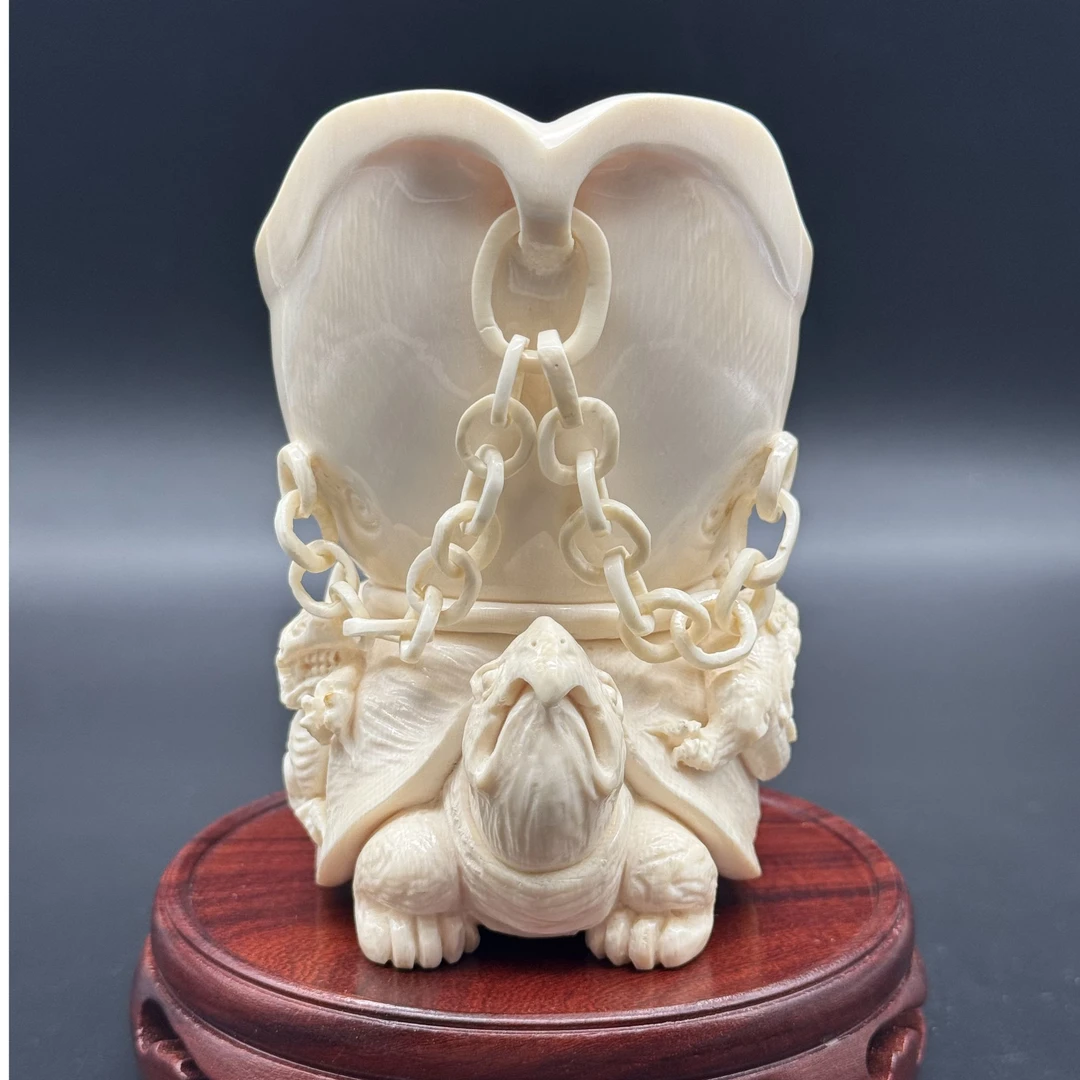 诚和猛犸手工雕刻万寿无疆太平有象收藏摆件