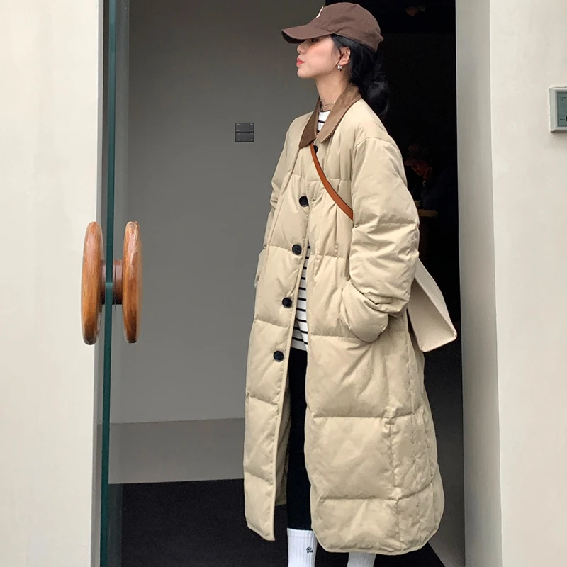 2025年新款冬季棉衣女中长款宽松棉服加厚洋气女生韩系ins衣服