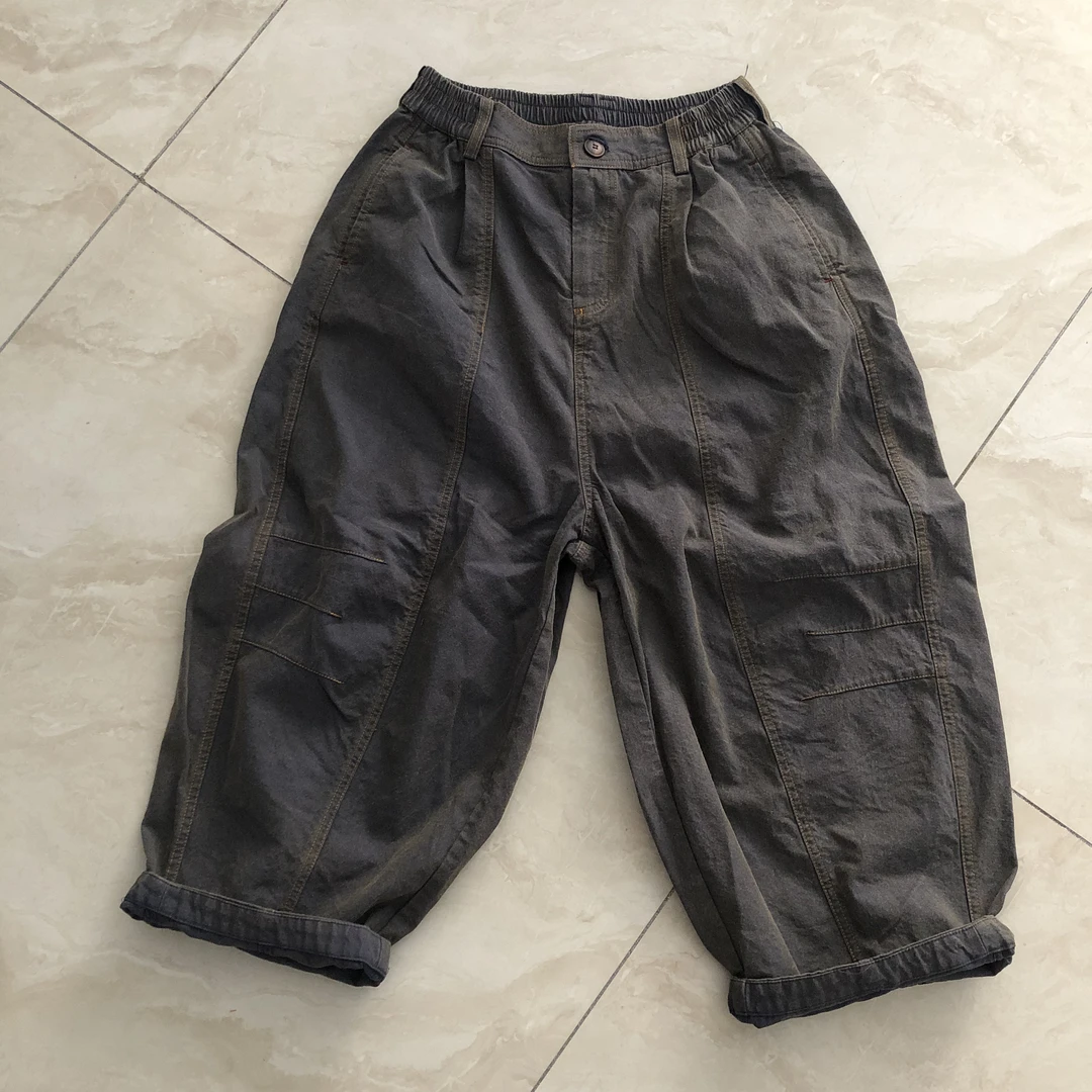 衣牧了然240503色织进口炒压线休闲牛仔裤