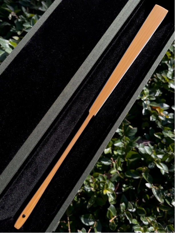 浙派非遗江贻兵癸卯秋月制玉竹明式燕尾制式折扇九五寸十六档排口