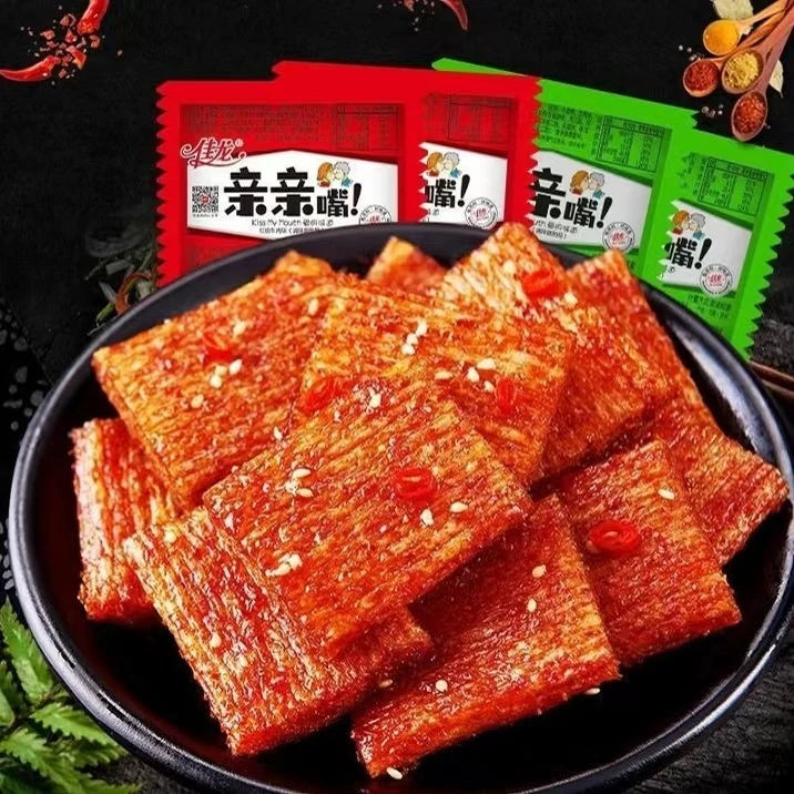 佳龙亲亲嘴辣条亲嘴烧儿时8090后怀旧麻辣味大刀肉大礼包零食小吃