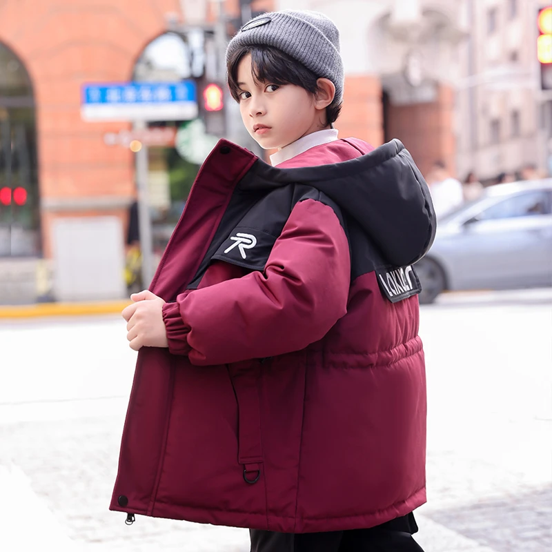 冬季新款儿童90白鸭绒羽绒服中长款中大童男童冬装外套加厚保暖潮